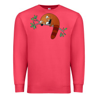 Cardinal red panda sleeping Premium Sweatshirt - linhVisuals