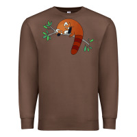 Chestnut red panda sleeping Premium Sweatshirt - linhVisuals