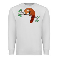 Dove Grey red panda sleeping Premium Sweatshirt - linhVisuals