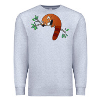 Heather Grey red panda sleeping Premium Sweatshirt - linhVisuals