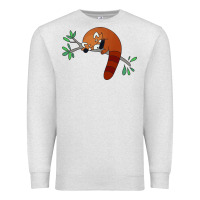 Oatmeal Heather red panda sleeping Premium Sweatshirt - linhVisuals