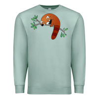 Seafoam red panda sleeping Premium Sweatshirt - linhVisuals