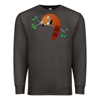 Smoke red panda sleeping Premium Sweatshirt - linhVisuals