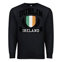Black dublin ireland Premium Sweatshirt - linhVisuals