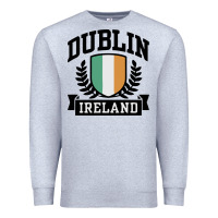 Heather Grey dublin ireland Premium Sweatshirt - linhVisuals