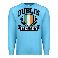 Ocean Blue dublin ireland Premium Sweatshirt - linhVisuals