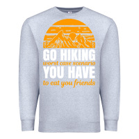 Heather Grey hiking t  shirt go hiking Premium Sweatshirt - linhVisuals