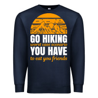 Navy hiking t  shirt go hiking Premium Sweatshirt - linhVisuals