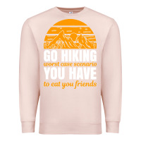 Pale Pink hiking t  shirt go hiking Premium Sweatshirt - linhVisuals