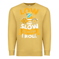 Antique Gold asphalt paving operator quote low and slow is how i roll t shirt Premium Sweatshirt - linhVisuals