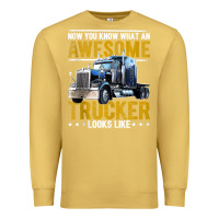 Antique Gold awesome trucker big rig semi trailer truck driver gift men tank top Premium Sweatshirt - linhVisuals