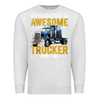 Oatmeal Heather awesome trucker big rig semi trailer truck driver gift men tank top Premium Sweatshirt - linhVisuals