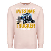 Pale Pink awesome trucker big rig semi trailer truck driver gift men tank top Premium Sweatshirt - linhVisuals