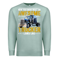 Seafoam awesome trucker big rig semi trailer truck driver gift men tank top Premium Sweatshirt - linhVisuals