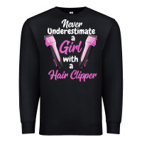 Black barber shirts for women   funny hairdresser barber t shirt Premium Sweatshirt - linhVisuals
