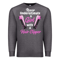 Charcoal Heather barber shirts for women   funny hairdresser barber t shirt Premium Sweatshirt - linhVisuals