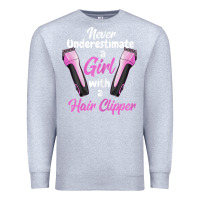 Heather Grey barber shirts for women   funny hairdresser barber t shirt Premium Sweatshirt - linhVisuals