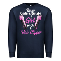 Navy barber shirts for women   funny hairdresser barber t shirt Premium Sweatshirt - linhVisuals