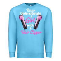 Ocean Blue barber shirts for women   funny hairdresser barber t shirt Premium Sweatshirt - linhVisuals
