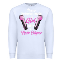 White barber shirts for women   funny hairdresser barber t shirt Premium Sweatshirt - linhVisuals