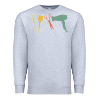 Heather Grey barber vintage hairdresser hairstylist cosmetologist t shirt Premium Sweatshirt - linhVisuals