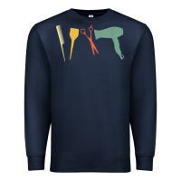 Navy barber vintage hairdresser hairstylist cosmetologist t shirt Premium Sweatshirt - linhVisuals