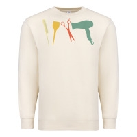 Sandshell barber vintage hairdresser hairstylist cosmetologist t shirt Premium Sweatshirt - linhVisuals