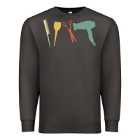 Smoke barber vintage hairdresser hairstylist cosmetologist t shirt Premium Sweatshirt - linhVisuals