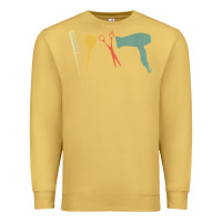 Antique Gold barber vintage hairdresser hairstylist cosmetologist t shirt Premium Sweatshirt - linhVisuals