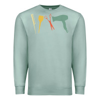Seafoam barber vintage hairdresser hairstylist cosmetologist t shirt Premium Sweatshirt - linhVisuals