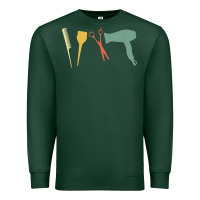 Sports Green barber vintage hairdresser hairstylist cosmetologist t shirt Premium Sweatshirt - linhVisuals