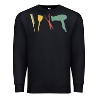 Black barber vintage hairdresser hairstylist cosmetologist t shirt Premium Sweatshirt - linhVisuals