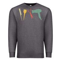 Charcoal Heather barber vintage hairdresser hairstylist cosmetologist t shirt Premium Sweatshirt - linhVisuals