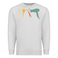 Dove Grey barber vintage hairdresser hairstylist cosmetologist t shirt Premium Sweatshirt - linhVisuals
