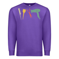 Purple barber vintage hairdresser hairstylist cosmetologist t shirt Premium Sweatshirt - linhVisuals