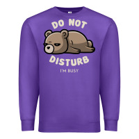 Purple do not disturb i'm busy funny lazy gift Premium Sweatshirt - linhVisuals