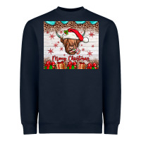 Navy merry christmas cow Heavyweight Sweatshirt - JahusDesignShop