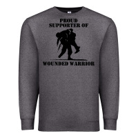 Charcoal Heather wounded war Premium Sweatshirt - linhVisuals