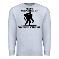 Heather Grey wounded war Premium Sweatshirt - linhVisuals
