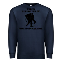 Navy wounded war Premium Sweatshirt - linhVisuals