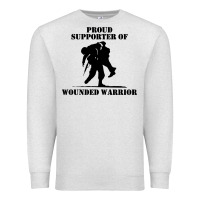 Oatmeal Heather wounded war Premium Sweatshirt - linhVisuals
