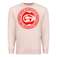 Pale Pink cartel de santa Premium Sweatshirt - linhVisuals