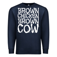 Navy brown chicken brown cow Premium Sweatshirt - linhVisuals