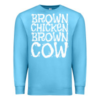 Ocean Blue brown chicken brown cow Premium Sweatshirt - linhVisuals