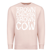 Pale Pink brown chicken brown cow Premium Sweatshirt - linhVisuals