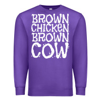 Purple brown chicken brown cow Premium Sweatshirt - linhVisuals