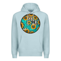 Blue Mist Round western pattern Premium Hoodie - Jasminsmagicworld