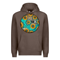 Coffee Round western pattern Premium Hoodie - Jasminsmagicworld