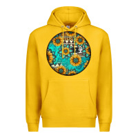 Lemon Round western pattern Premium Hoodie - Jasminsmagicworld