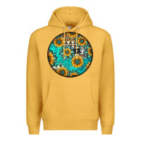 Mustard Round western pattern Premium Hoodie - Jasminsmagicworld